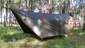 tarp guyline shock cord setup