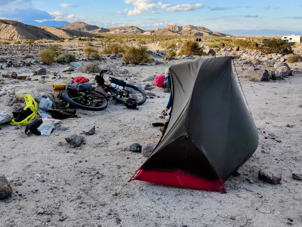 tent fabric moving wind exposure